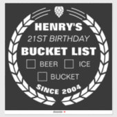 バケッおもしろいトリストのステッカー、ビール、誕生日パーティー シール (シート)