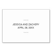 バケッエレガントトリストアイディアウェディングカード テーブルナンバー (裏面)