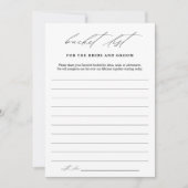 バケッエレガントトリストブライダルシャワーゲームカード 招待状 (正面)