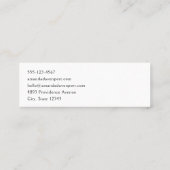 バケットで摘んだ新鮮なイチゴ スキニー名刺 (裏面)