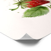 バケットで摘んだ新鮮なイチゴ ポスター (角)