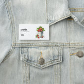 バケットで摘んだ新鮮なイチゴ 名札 (インサイチュ)