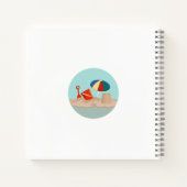 バケットとスペードサークルビーチシーンイラストレーション ノートブック (裏面)