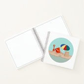 バケットとスペードサークルビーチシーンイラストレーション ノートブック (内部)