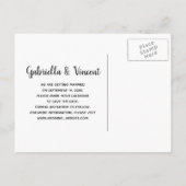 バケットとデイジーランチウェディング日付を保存 案内ポストカード (裏面)