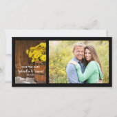 バケットとデイジー国の結婚式の日付を保存 セーブザデート (正面)