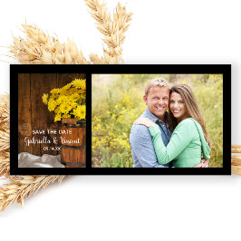 バケットとデイジー国の結婚式の日付を保存 セーブザデート