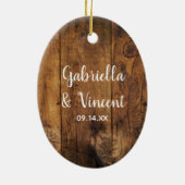 バケットとホワイトデイジー国婚約 セラミックオーナメント (裏面)