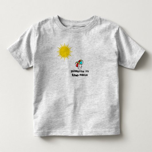 バケットとボール –  トドラーTシャツ (正面)
