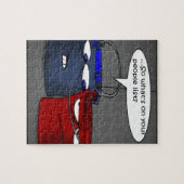 バケットに人リストがあるかギフトおもしろい&ティー ジグソーパズル (横)