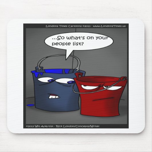 バケットに人リストがあるかギフトおもしろい&ティー マウスパッド (正面)