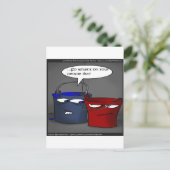 バケットは人々のリストを持っていますか？面白いギフト＆Tシャツ ポストカード (スタンド正面)