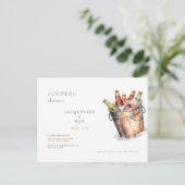 バケットオブビールカップルズウェディングシャワー ポストカード (スタンド正面)