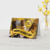 バケットオブビールテーマfor Friend Father's Day カード (黄色い花)