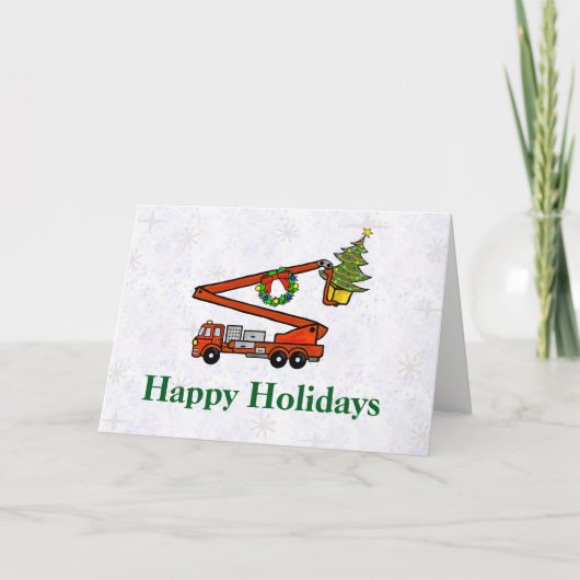 バケットファイヤートラッククリスマスカード シーズンカード (正面)