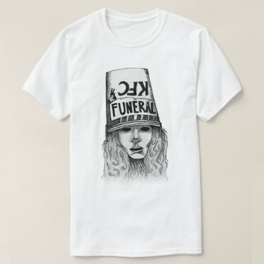 バケットヘッドのスケッチ Tシャツ (デザイン正面)