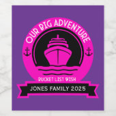 バケットリストクルーズ ワインラベル (シングルラベル)