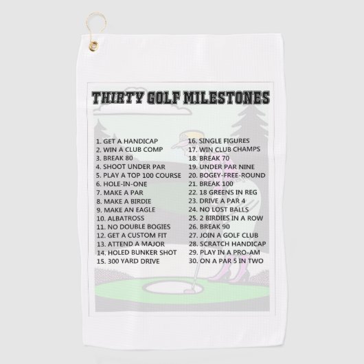 バケットリストゴルフタオル ゴルフタオル (正面)