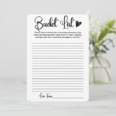 バケットリストブライダルシャワーゲーエレガントム 招待状 (スタンド正面)