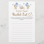 バケットリスト初年ボーイテディベア赤ちゃんシャワー (正面)