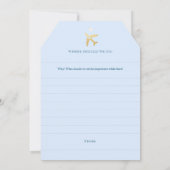 バケットリスト旅行アドバイスラベルシェイプカードブルー (裏面)