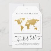 バケットリスト旅行アドバイス荷物タグ形状カード (正面)