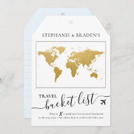 バケットリスト旅行アドバイス荷物タグ形状カード