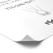 バケットリスト結婚式の受付ブライダルシャワーのサイン ポスター (角)