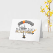 バケットリスト: Skydiving (カスタマイズ可能) カード (黄色い花)