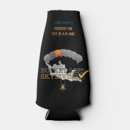 バケットリスト： Skydiving （カスタマイズ可能） ボトルクーラー