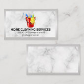 バケットロゴのクリーニング用品 名刺 (正面/裏面)