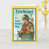 バケット付きセントフロリアン(空澄ん間、M 019) カード (黄色い花)