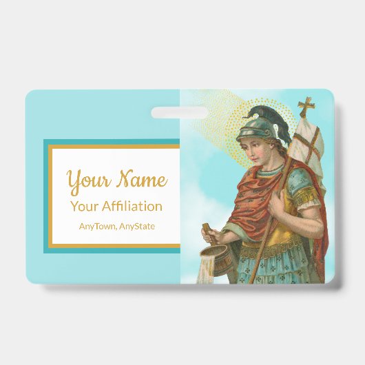 バケット付きセントフロリアン(空澄ん間、M 019) バッジ (表面)