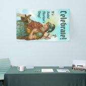 バケット付きセントフロリアン(空澄ん間、M 019) 横断幕 (トレードショー)