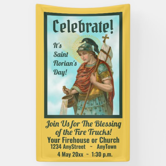 バケット付きセントフロリアン(空澄ん間、M 019) 横断幕 (縦)