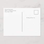 バケット内のイチゴ誕生日 インビテーションポストカード (裏面)