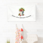 バケット内のイチゴ誕生日 横断幕 (インサイチュ)