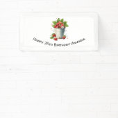 バケット内のイチゴ誕生日 横断幕 (インサイチュ)