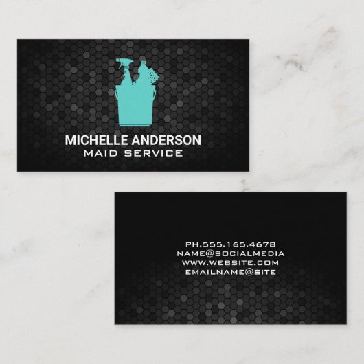 バケット内のメイドクリーニング用品 名刺 (正面/裏面)