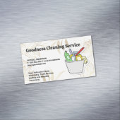 バケット内のルームクリーニングツール マグネット名刺 (インサイチュ)