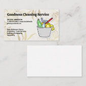 バケット内のルームクリーニングツール 名刺 (正面/裏面)