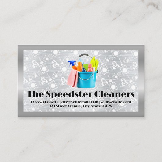 バケット内の供給のクリーニング |メイドサービスパターン 名刺 (正面)