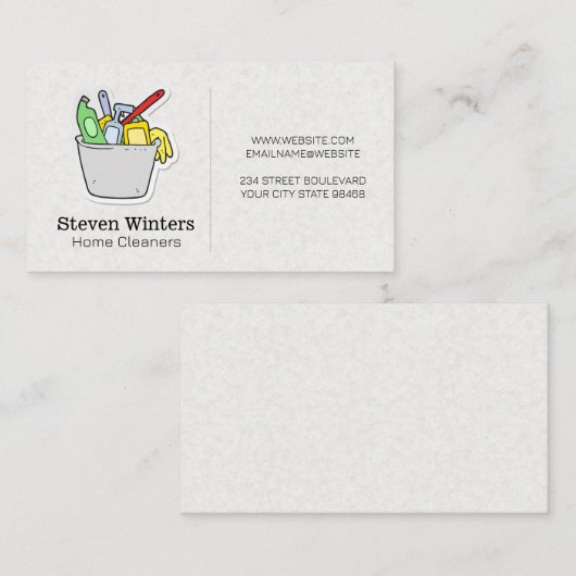 バケット内の製品のクリーニング 名刺 (正面/裏面)