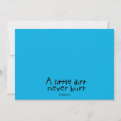 バケット式積込機の男の子の建築の招待状 招待状 (裏面)