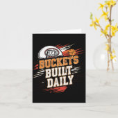 バケット構築日産バスケットボール動機デザインL カード (黄色い花)