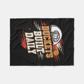 バケット構築日産バスケットボール動機デザインT フリースブランケット (正面(横))