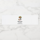 バケット誕生日で摘んだ新鮮なイチゴ ペットボトルラベル (シングルラベル)