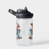 バケット1等級名の可愛い牛パーソナライズされた ウォーターボトル (右面)