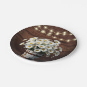 バケッ素朴トデイジーイン開花ベビーシャワー ペーパープレート (アングル)