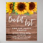 バケッ素朴トリストひまわり結婚の看板ポスター ポスター (正面)